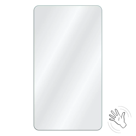 Illuminated rectangular LED mirror 65x45cm, three colors with a motion sensor