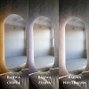 Oval LED illuminated mirror 120x60cm three touch colors