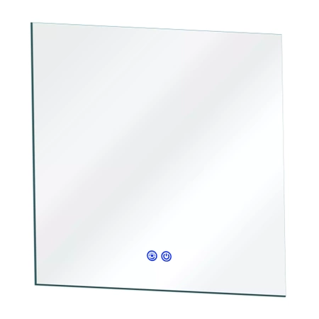 Square LED illuminated mirror 60cm three touch colors