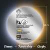 Illuminated round LED mirror 90cm three colors with motion sensor
